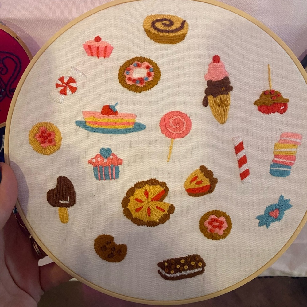 Embroidered Dessert Hoop Art - Picture 1 of 1